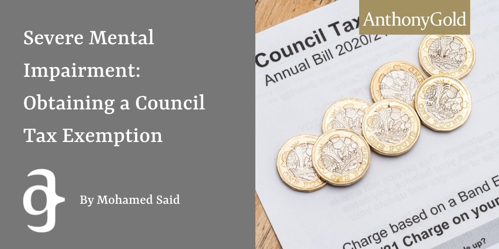 Severe Mental Impairment Criteria For Council Tax