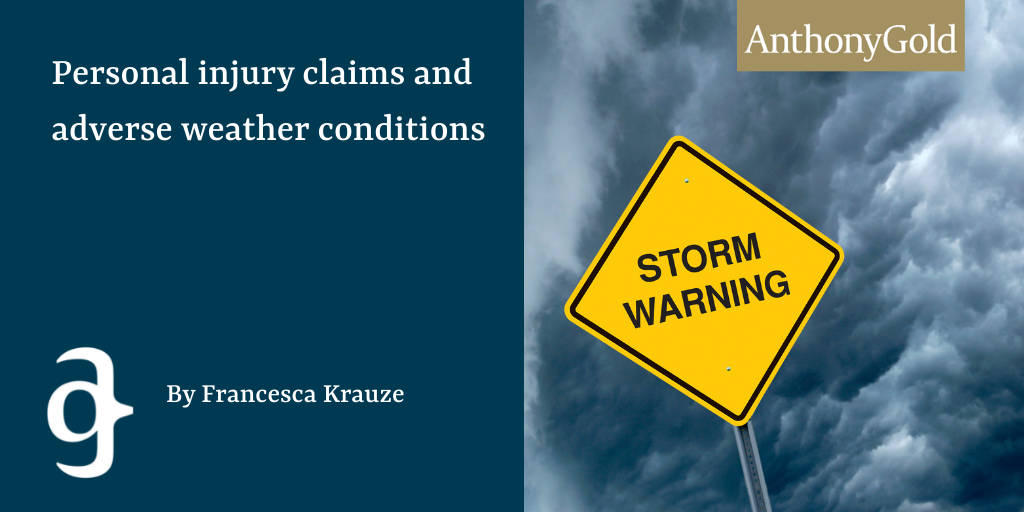 Personal Injury Claims And Adverse Weather Conditions Anthony Gold