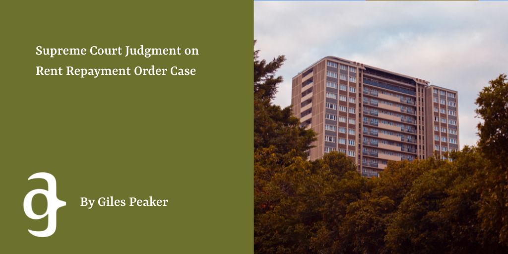 Rent Repayment Order Case: Supreme Court Judgment
